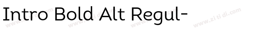 Intro Bold Alt Regul字体转换